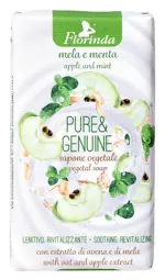 Florinda мыло туалетное твердое, мыло, 100 г, 1 шт, яблоко и мята фото