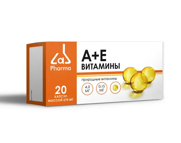 Pharmalab Витамины A+E, капсулы, 20 шт. фото