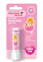 Фруктовый поцелуй бальзам для губ детский, бальзам для губ, 3.7 г, 1 шт, сладкая жвачка фото