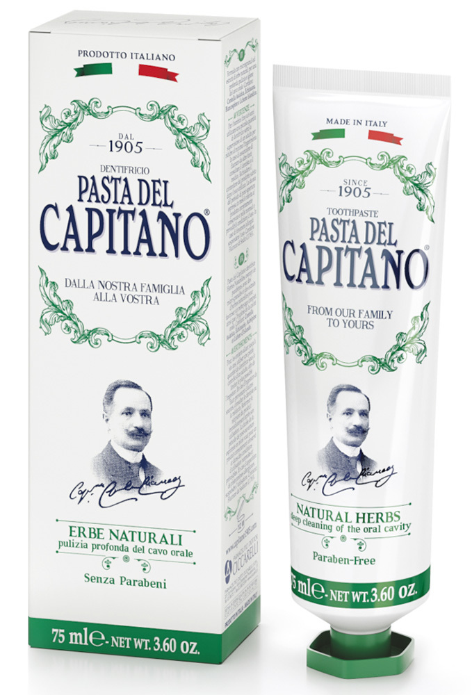 Pasta del Capitano1905 Зубная паста, зубная паста, 75 мл, 1 шт, натуральные травы фото