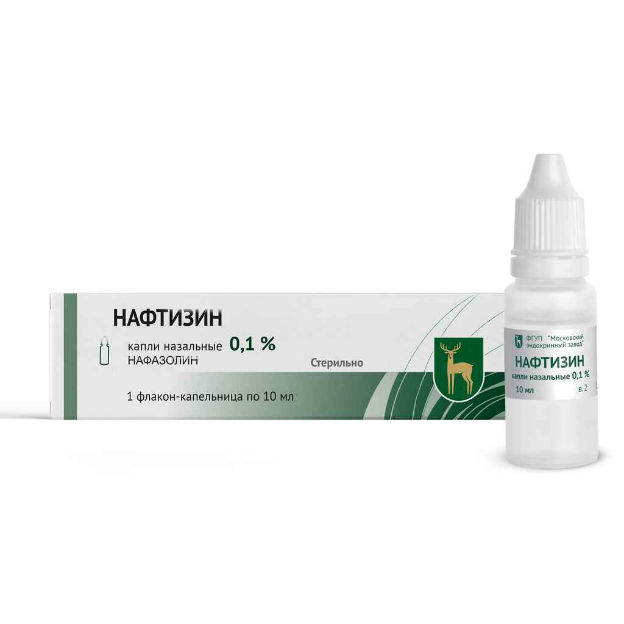 Нафтизин, 0.1%, капли назальные, 10 мл, 1 шт. фото
