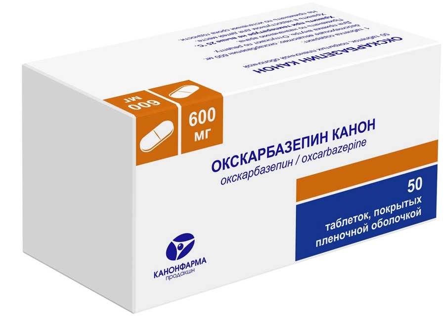 Окскарбазепин Канон, 600 мг, таблетки, покрытые пленочной оболочкой, 50 шт. фото