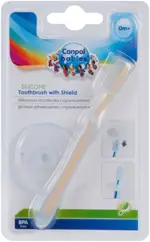 Canpol babies силиконовая щетка для зубов с ограничителем, 1 шт, цвет в ассортименте, 0+ мес, арт. 10/500 фото