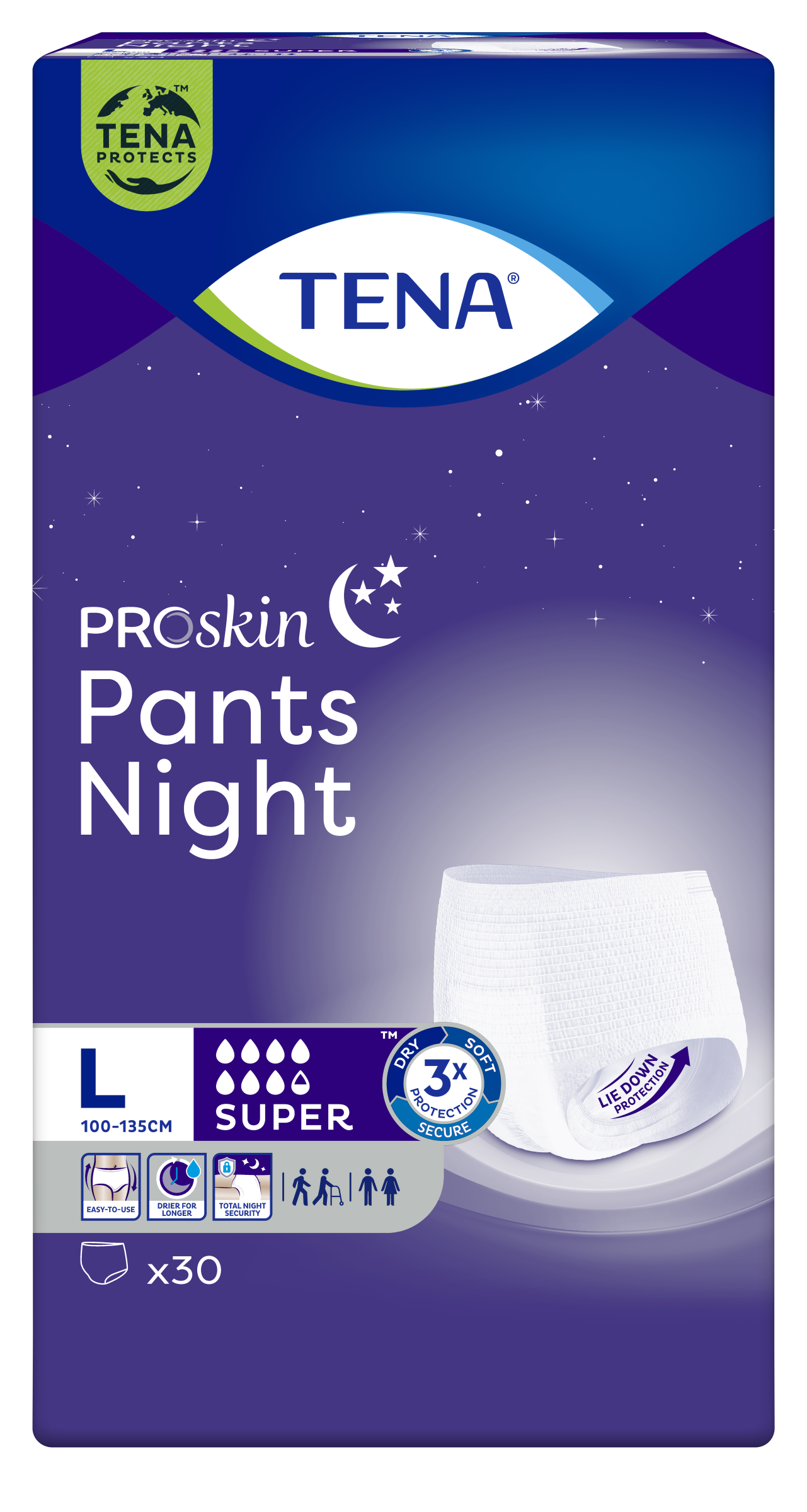 Tena Pants Night Super Подгузники-трусы для взрослых, Large L (3), 30 шт. фото