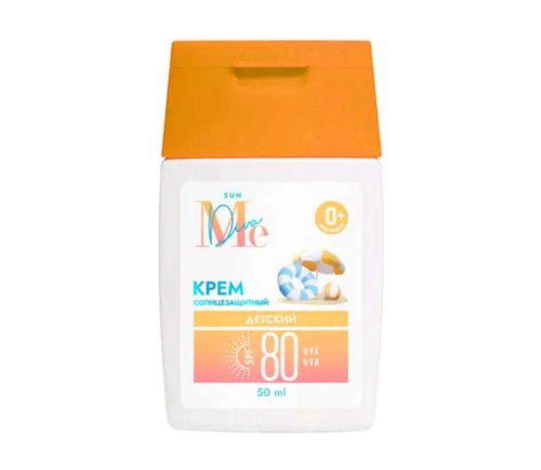 Mediva Sun солнцезащитный детский крем, крем, 50 мл, 1 шт, SPF 80 фото