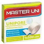 Master Uni Unipore Лейкопластырь фиксирующий, 1 см х 500 см, пластырь, 1 шт, белый, нетканая основа фото