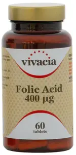 Vivacia Folic Acid Фолиевая кислота, 400 мкг, таблетки, 60 шт. фото