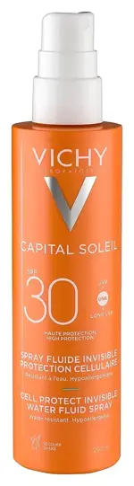 Vichy Capital Soleil легкий солнцезащитный спрей-флюид для лица, спрей, 200 мл, 1 шт, SPF 30 фото