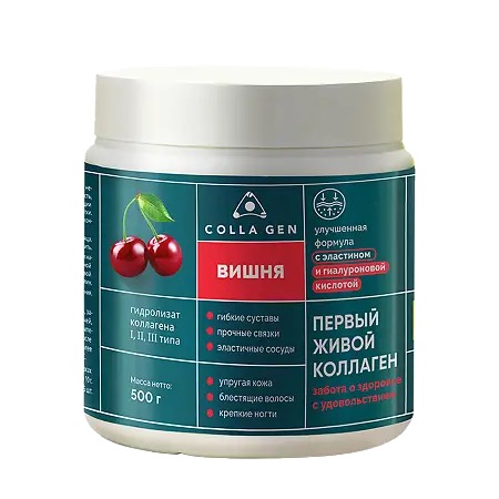 Первый Живой Коллаген с гиалуроновой кислотой, желе, 500 г, 1 шт, вишня фото