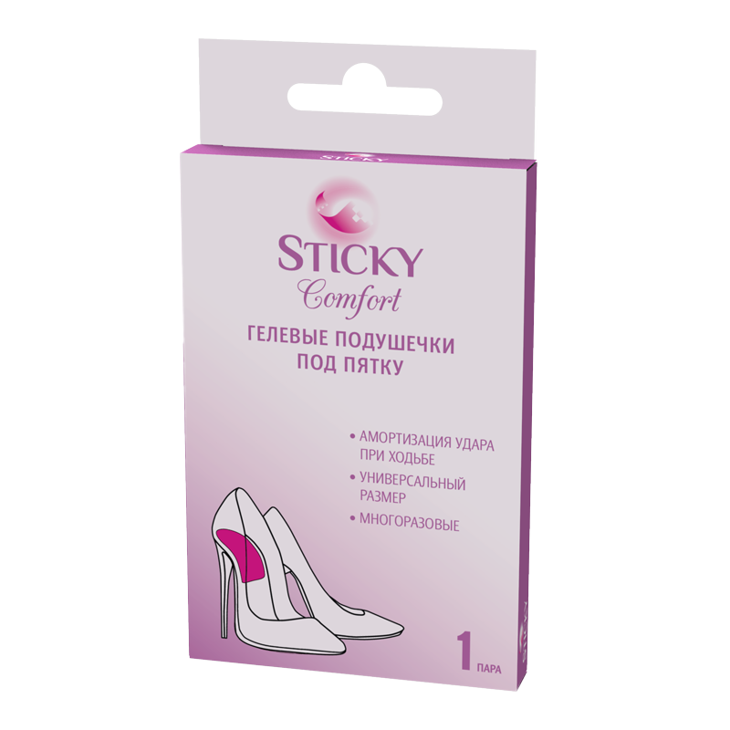 Sticky Комфорт подушечки гелевые под пятку, 2 шт. фото