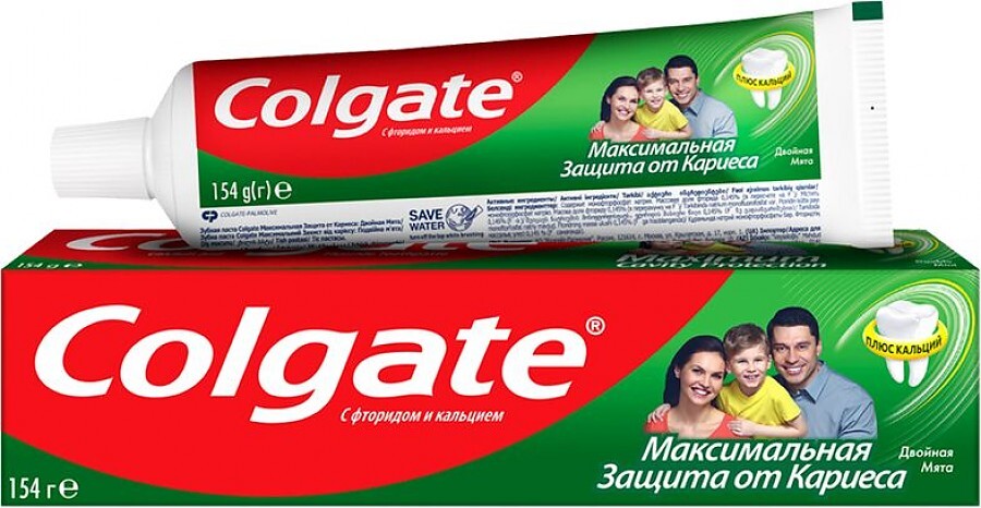 Colgate Зубная паста Максимальная Защита от кариеса, паста зубная, 100 мл, 1 шт, двойная мята фото