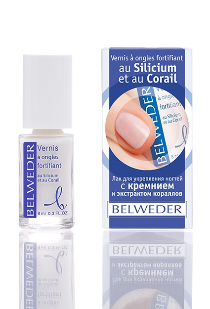 Belweder Лак  для укрепления ногтей с кремнием и экстрактом кораллов, 8 мл, 1 шт. фото