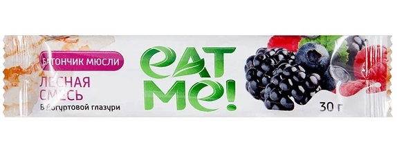 Eat me! Батончик мюсли, 30 г, 1 шт, лесные ягоды фото