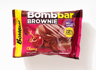 Bombbar Печенье глазированное, 50 г, 1 шт, вишневый брауни фото