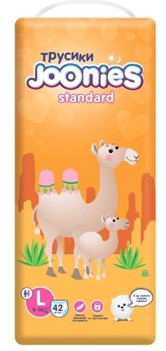 Joonies Standard Подгузники-трусики для детей, L, 42 шт, 9-14 кг фото