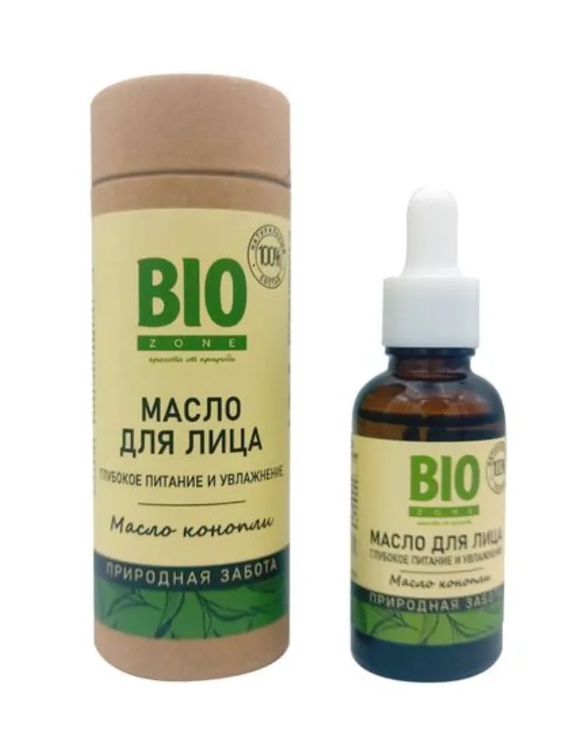 BioZone Масло конопли для лица глубокое питание и увлажнение, масло косметическое, 30 мл, 1 шт. фото