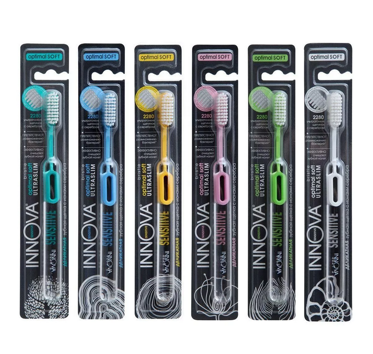 Innova Зубная щетка с ионами серебра, 1 шт, в ассортименте фото
