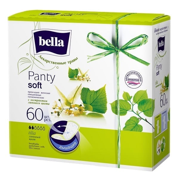 Bella Panty Soft Tilia, прокладки ежедневные, 60 шт, с экстрактом липы фото