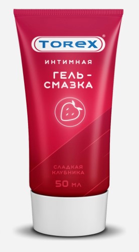 Torex Гель-смазка интимная, гель, 50 мл, 1 шт, сладкая клубника, туба фото