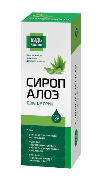 Будь здоров! Доктор Грин Алоэ, сироп, 150 мл, 1 шт. фото
