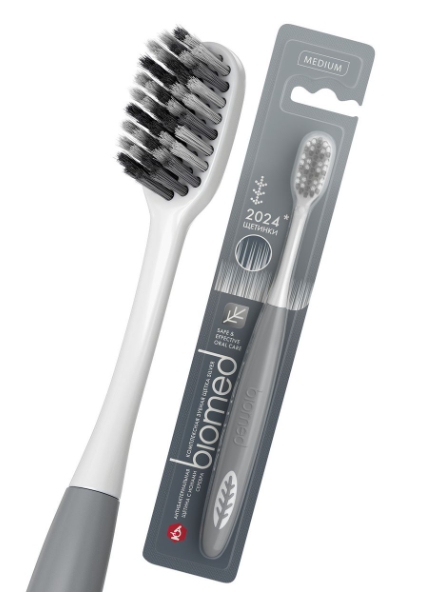 Splat Biomed Silver Зубная щетка с серебром, щетка зубная, 1 шт, средней жесткости фото