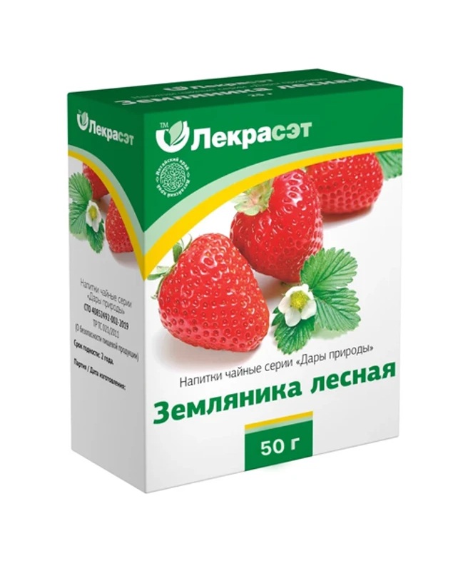Дары Природы Чайный напиток Земляника лесная, 50 г, 1 шт. фото