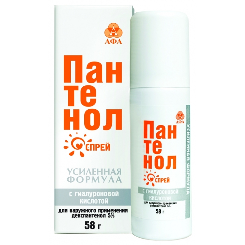 Пантенол спрей с гиалуроновой кислотой, спрей, 58 г, 1 шт. фото