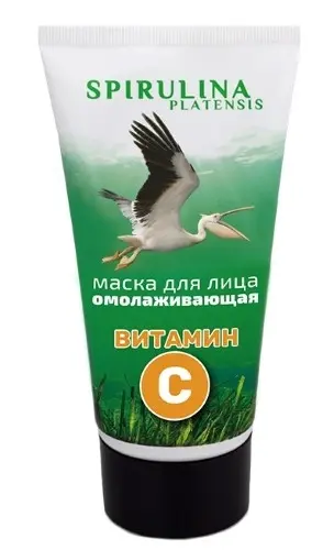 Спирулина-Фитосила маска для лица омолаживающая с витамином С, маска для лица, 150 мл, 1 шт. фото
