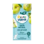 Фрутоняня сок, сок, 200 мл, 1 шт, яблоко, осветленный, без сахара фото
