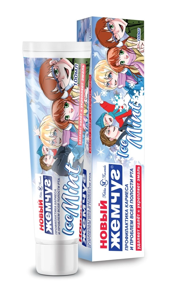 Новый Жемчуг Зубная паста Ice mint, зубная паста, 100 мл, 1 шт. фото