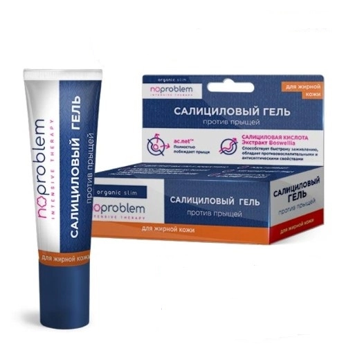 Noproblem гель салициловый против прыщей, гель, 15 мл, 1 шт, для жирной кожи фото