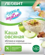 Леовит Худеем за неделю Каша овсяная, каша, 40 г, 1 шт, яблоко + корица фото