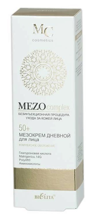 Белита MEZOcomplex Мезокрем для лица 50+ комплексное омоложение дневной, крем, 50 мл, 1 шт. фото