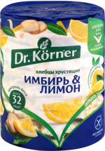 Доктор Кернер Хлебцы кукурузно-рисовые, хлебцы, 90 г, 1 шт, имбирь + лимон фото 1
