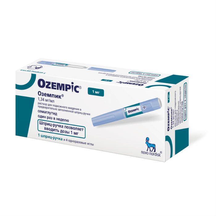 Оземпик, 1.34 мг/мл, раствор для подкожного введения, 3 мл, 1 шт, в комплекте с иглами НовоФайн плюс 4шт фото