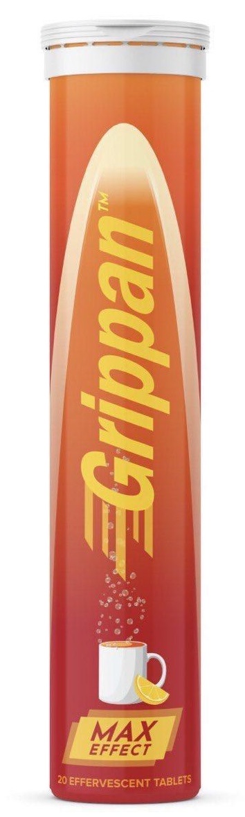 Гриппан, таблетки шипучие, 4 г, 20 шт. фото