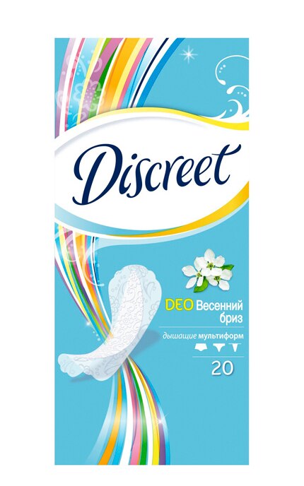 Discreet Deo Spring Breeze Multiform Прокладки ежедневные, прокладки гигиенические, 20 шт. фото