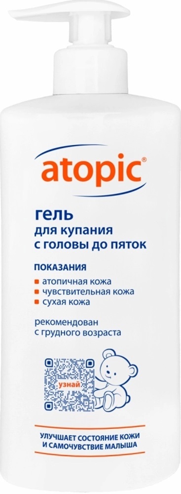 Atopic гель для купания, гель, 400 мл, 1 шт. фото