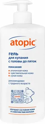Atopic гель для купания, гель, 400 мл, 1 шт. фото