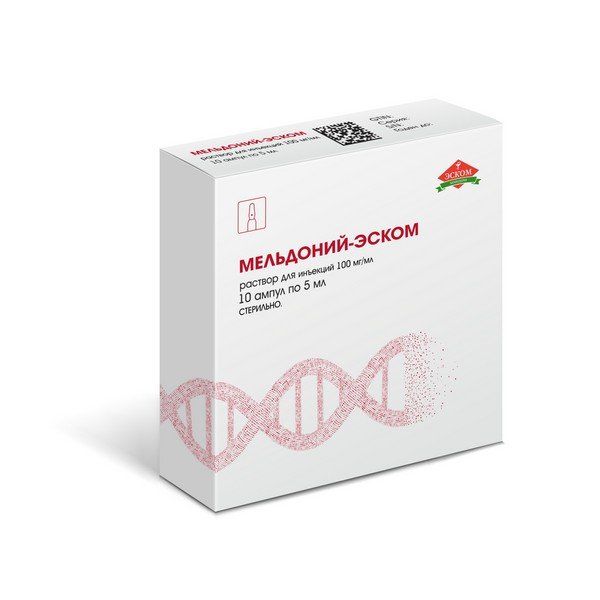 Мельдоний-Эском, 100 мг/мл, раствор для инъекций, 5 мл, 10 шт. фото