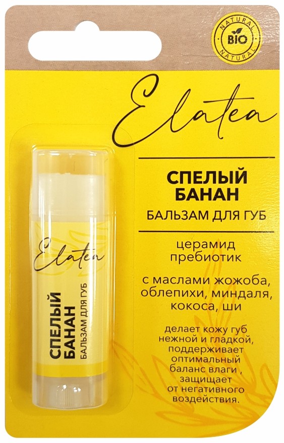 Elatea Бальзам для губ спелый банан, 4.8 г, 1 шт. фото