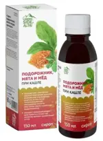 Сироп подорожника с мятой и медом, сироп от кашля, 150 мл, 1 шт. фото