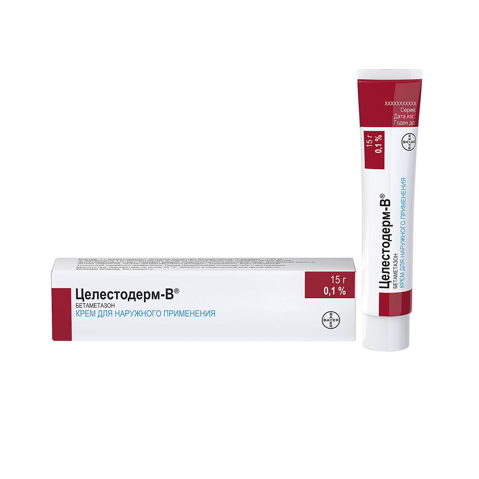 Целестодерм-В, 0.1%, крем для наружного применения, 15 г, 1 шт. фото