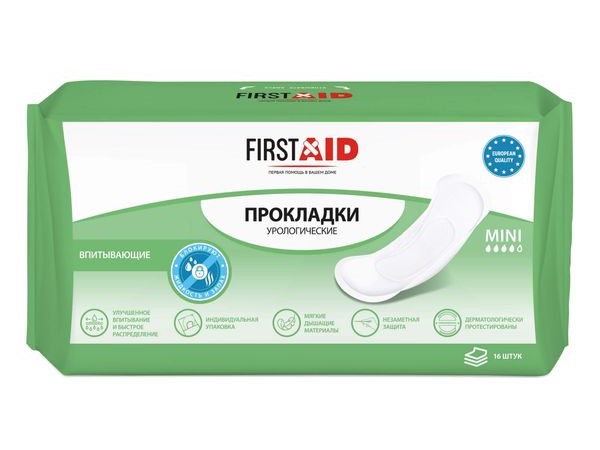Ферстэйд Мини Прокладки урологические для женщин, прокладки урологические, 16 шт. фото