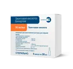 Тиоктовая кислота-Бинергия, 30 мг/мл, концентрат для приготовления раствора для инфузий, 20 мл, 5 шт. фото 