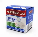Master Uni Unifilm Лейкопластырь полимерная основа, 4 см х 500 см, пластырь, 1 шт, прозрачный фото