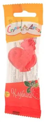 Страна Детства петушок на палочке клубника, карамель леденцовая, 17 г, 1 шт. фото