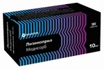 Лизиноприл Медисорб, 10 мг, таблетки, 90 шт. фото