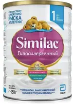 Similac Гипоаллергенный 1, смесь молочная сухая, 750 г, 1 шт, для детей с рождения фото