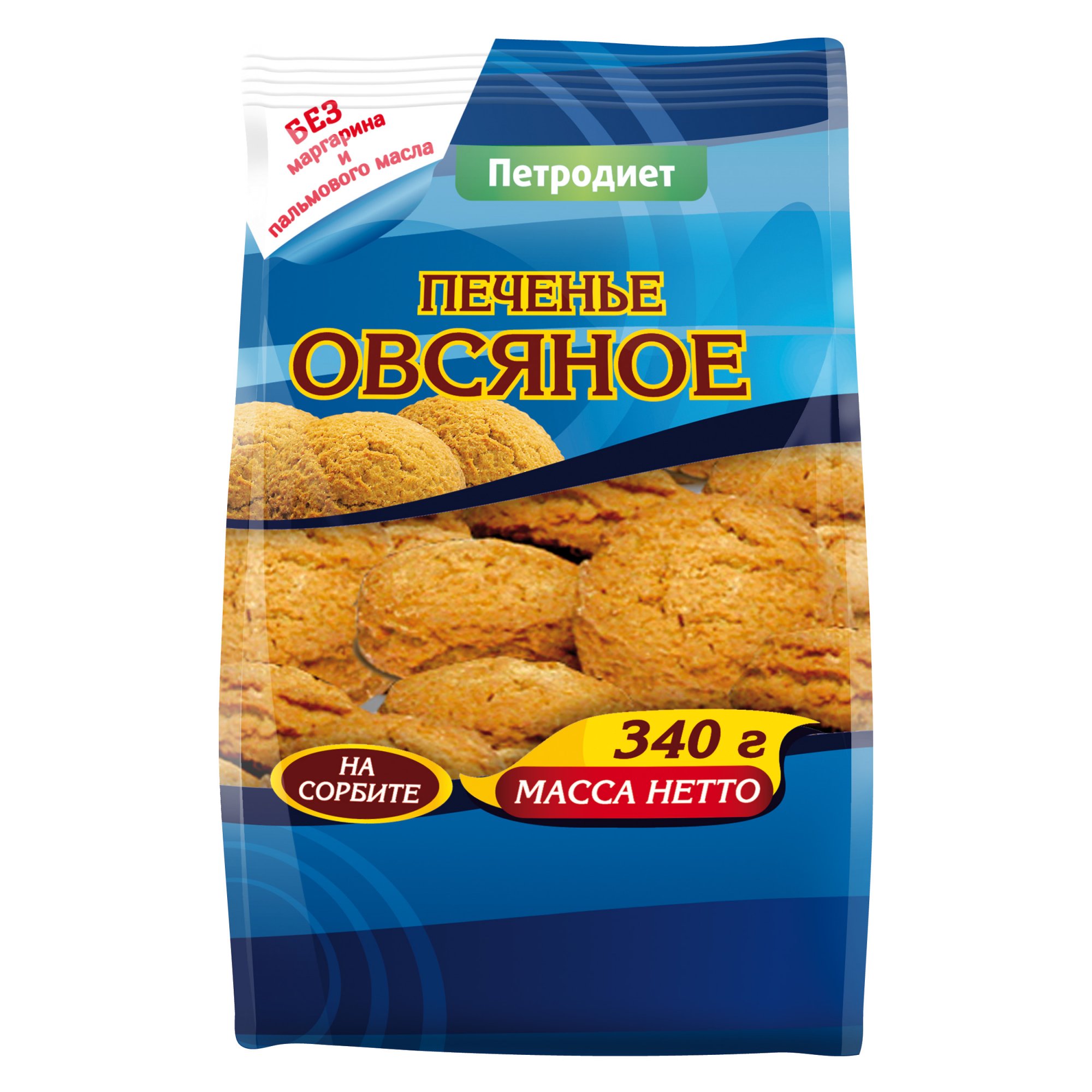 Печенье овсяное на сорбите, 340 г, 1 шт. фото